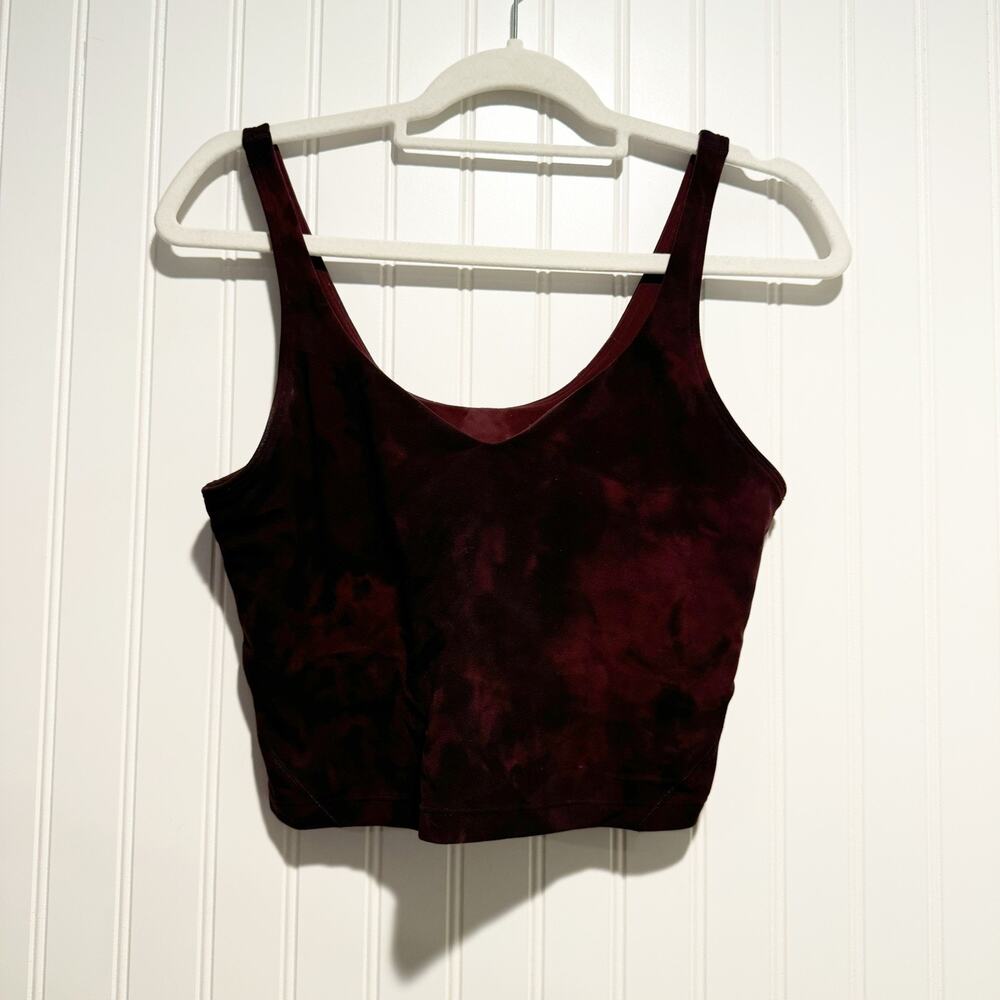 Lululemon Set Align Tank Align Pant Nulu Diamond Dye Cassis Size 6 - Picture 3 of 12